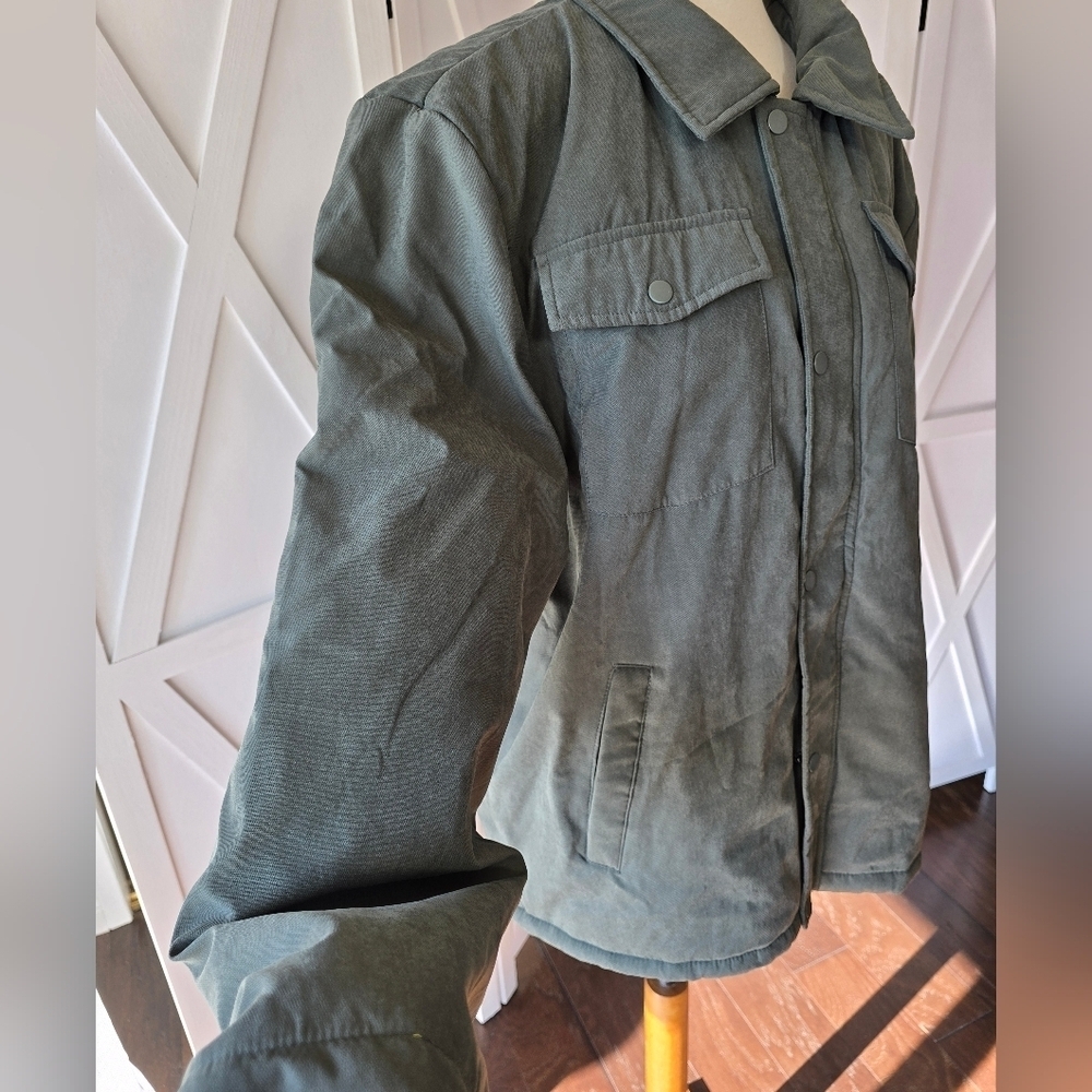 Mack Russo NWT Men's Army Green Range Jacket  Insulated Snap Front Zip Lined - Picture 3 of 9